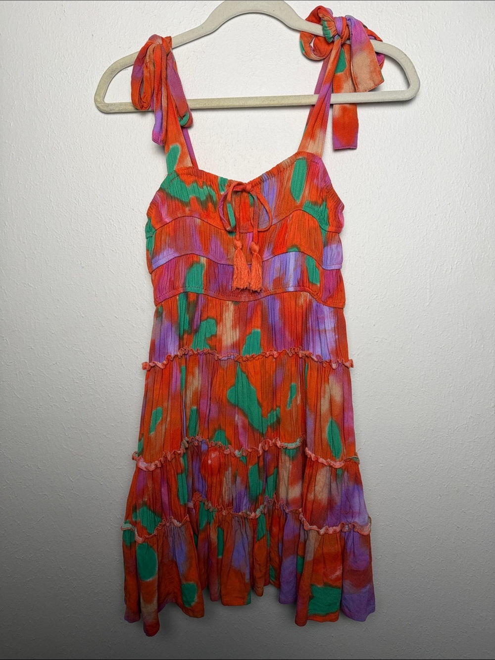 Women’s Orange Multi Tie-Strap Summer Dress